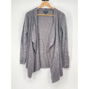 Barefoot Dreams Gray Cozy Chic Lite Open Front Cardigan Size 12/14 Soft Leisure